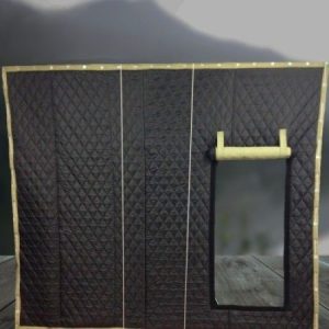 Штора утепленная ОП 4х3.3 м, с люверсами и дверью на липучке